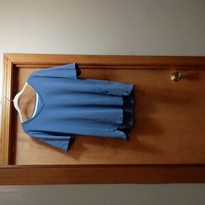 Isaac Mizrahi Puma Cotton XL DENIM BLUE Top Great Condition